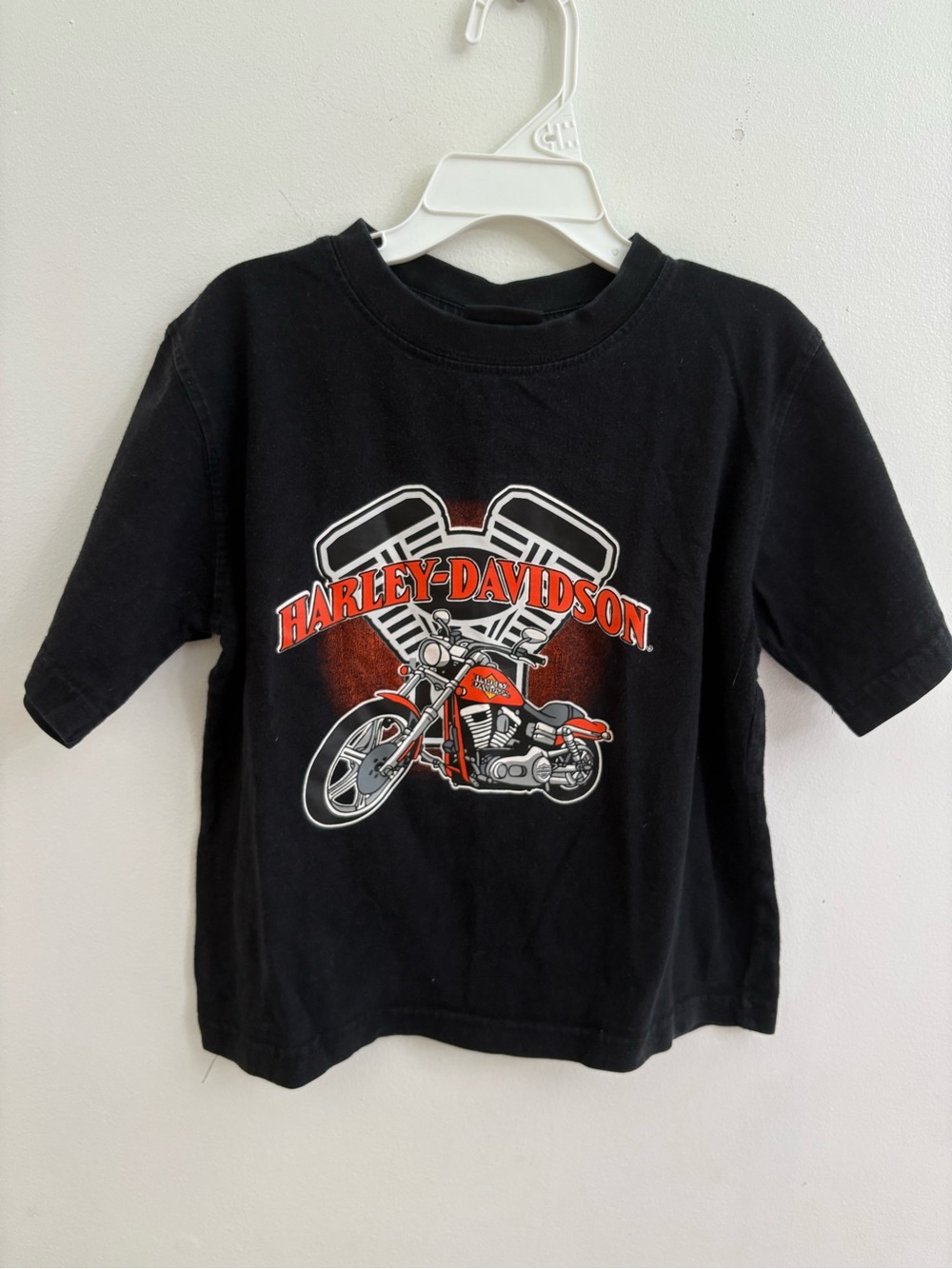 Harley-Davidson Kids Black Graphic Motorcycle T‑Shirt 3 years
